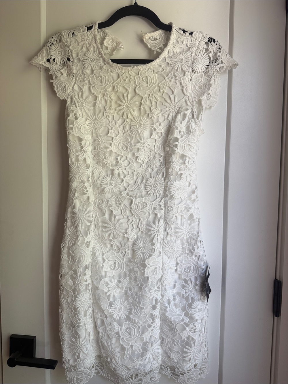 NWT Lulu’s Backless White Lace Floral Dress